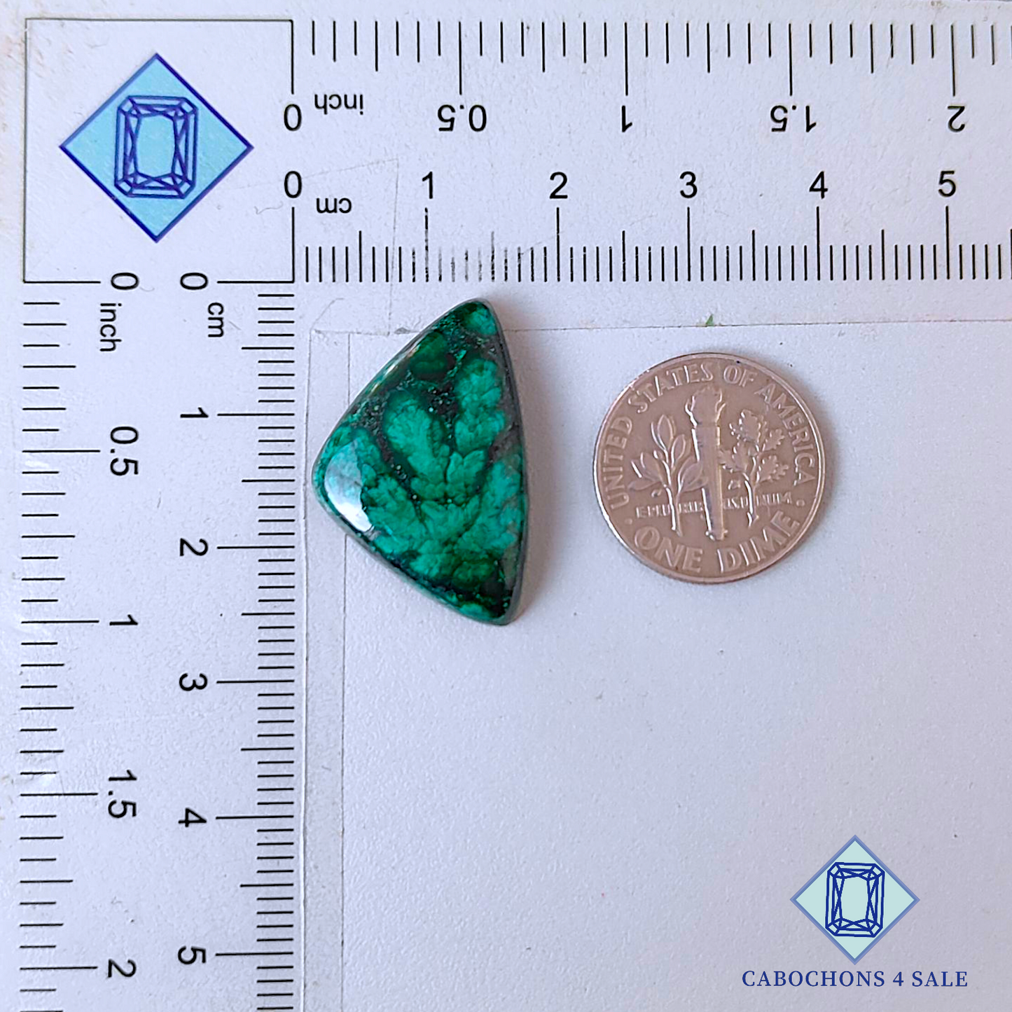 Forest Malachite Fancy Cabochons 25*16*5mm