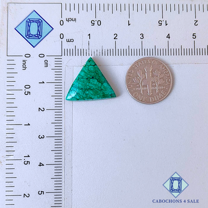 Forest Malachite Triangle Cabochons 16*18*4mm