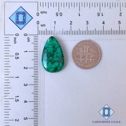 Forest Malachite Pear Cabochons 22*13*5mm