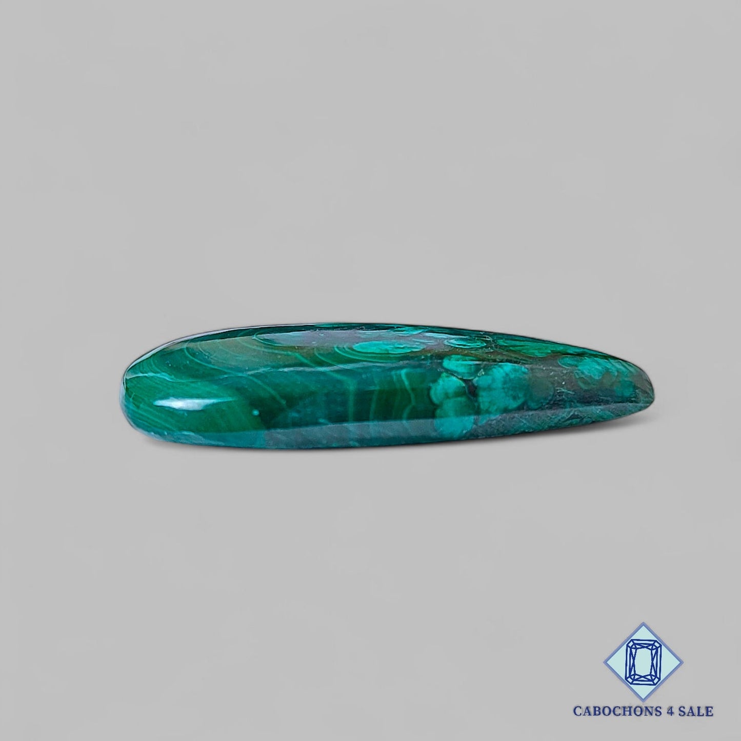 Natural Forest Malachite Gemstone  Pear Cabochons 35*27*6mm from Democratic Republic of the Congo available for sale