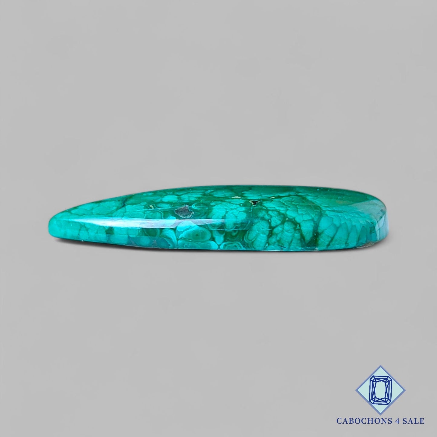 Natural Forest Malachite Gemstone  Pear Cabochons 36*21*5mm from Democratic Republic of the Congo available for sale