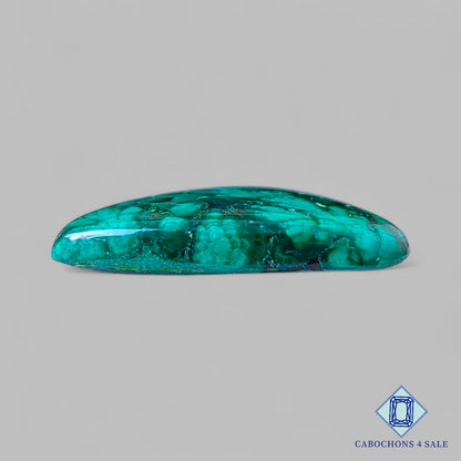 Cabujones triangulares de malaquita de bosque natural de 29 x 28 x 5 mm, de la República Democrática del Congo, disponibles para la venta.