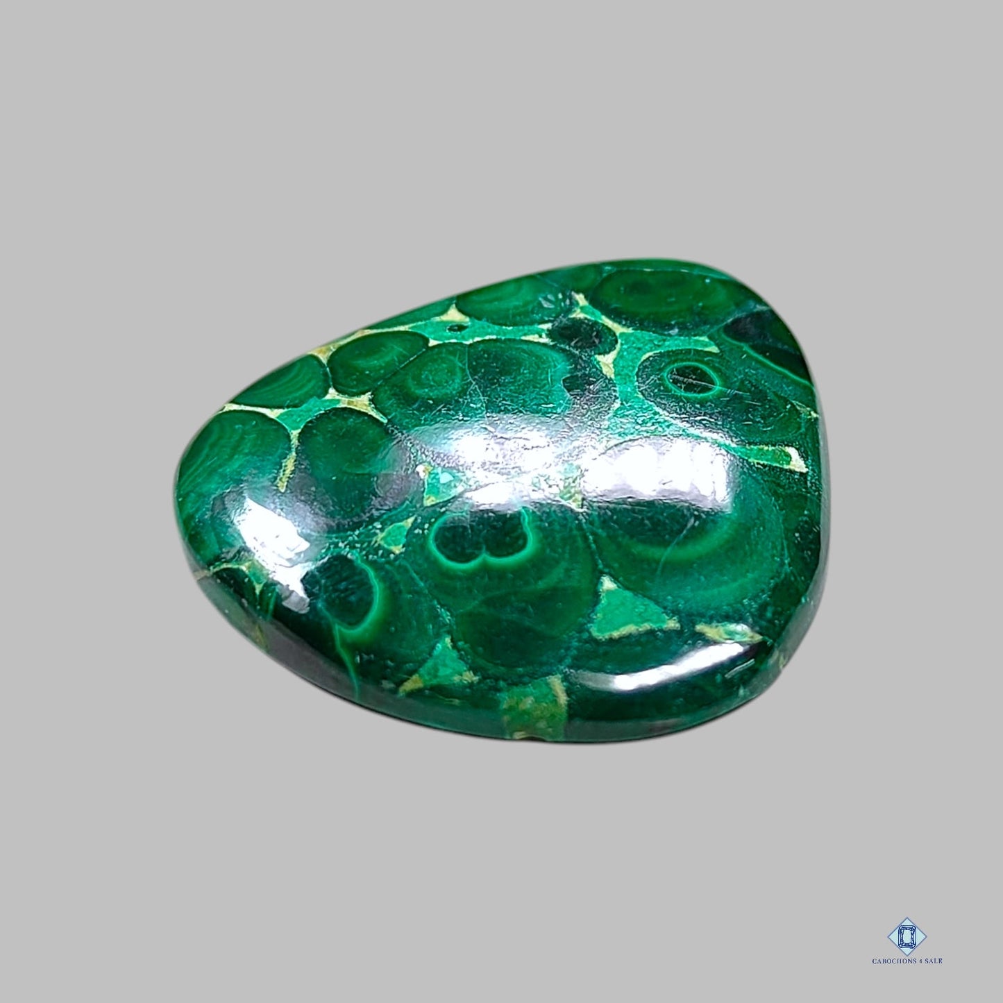 Forest Malachite Pear Cabochons