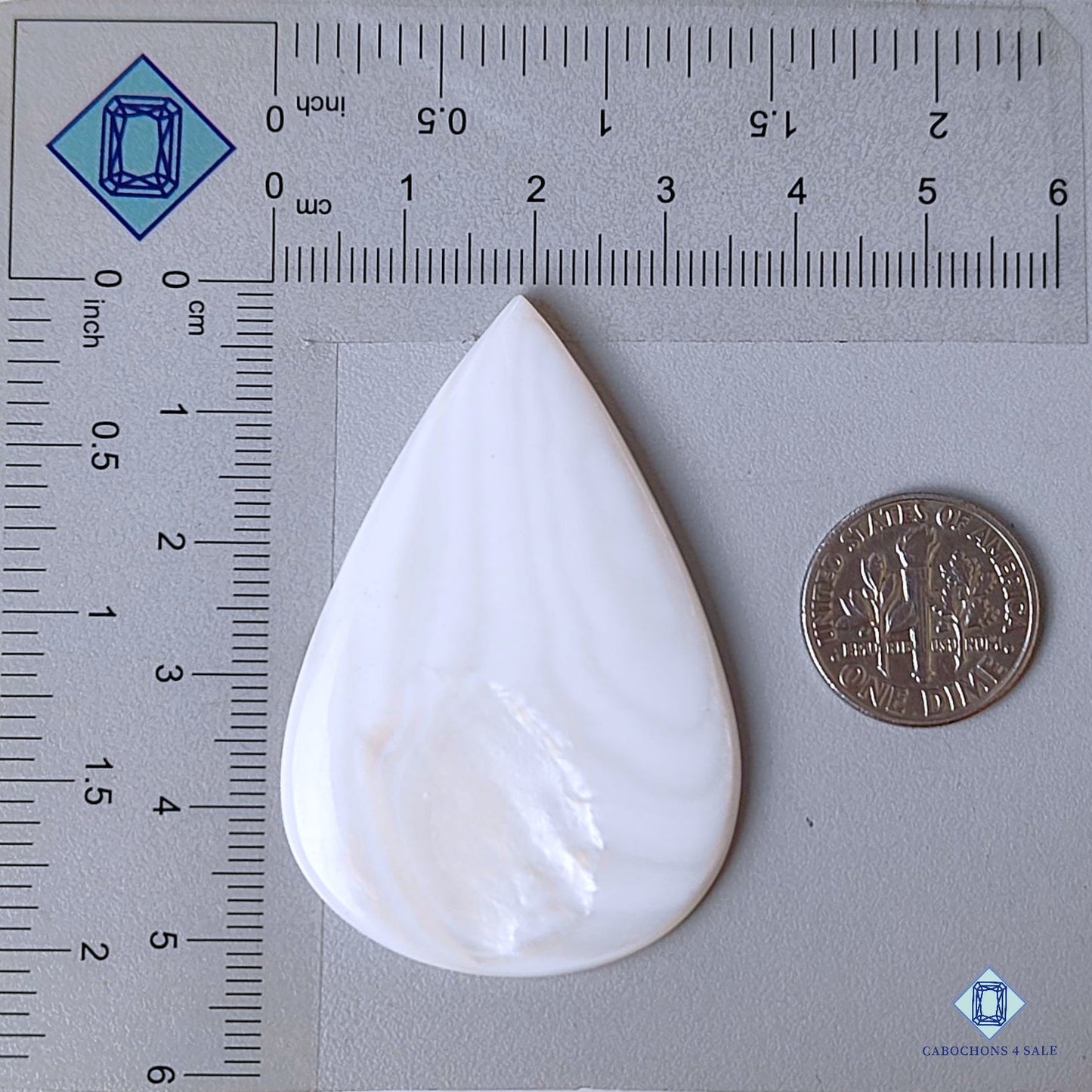 Natural Fresh Water Pearl Gemstone Pear Cabochons 51*34*4mm from China available for sale