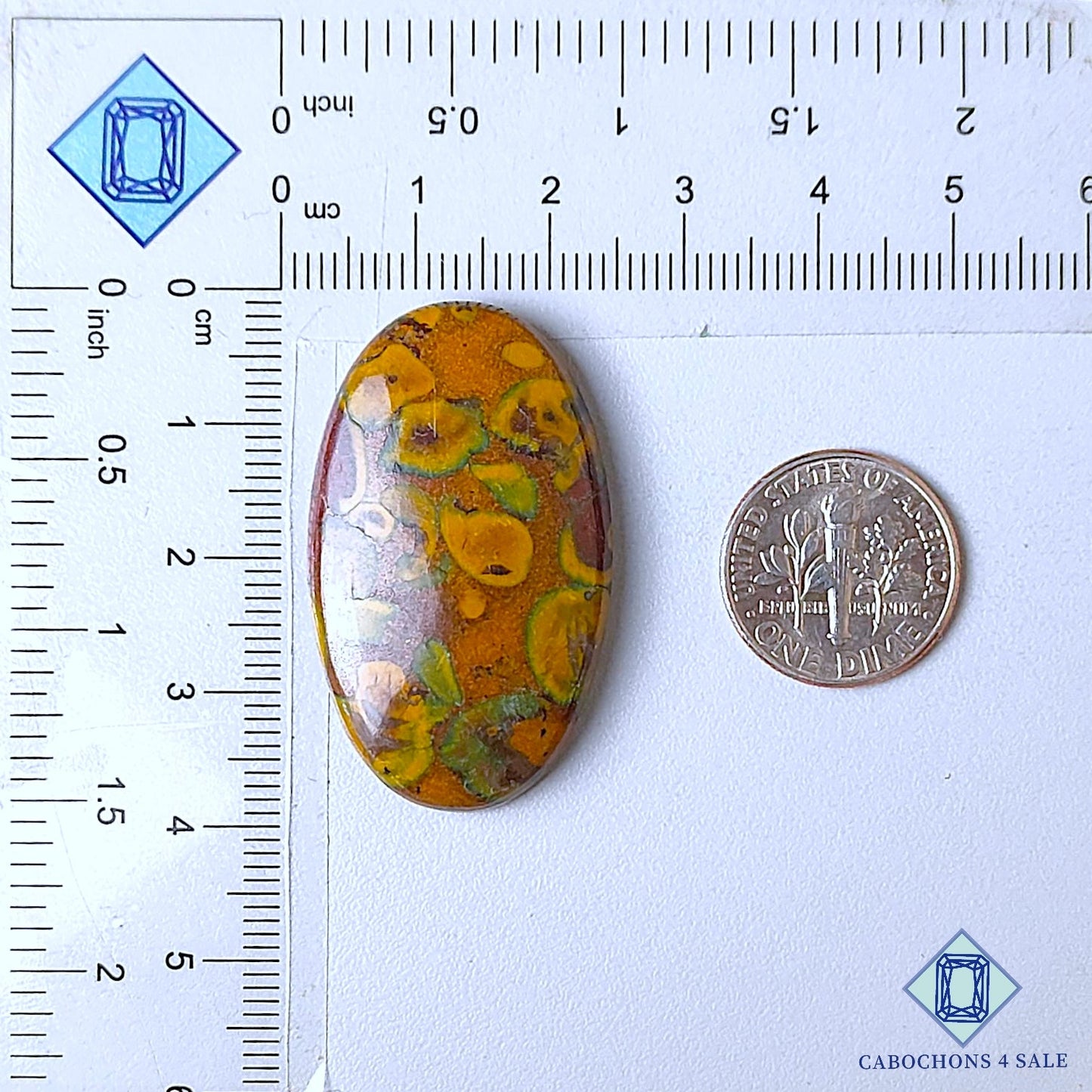 Natural Fruit Jasper Gemstone Oval Cabochons 37*22*6mm from India available for sale