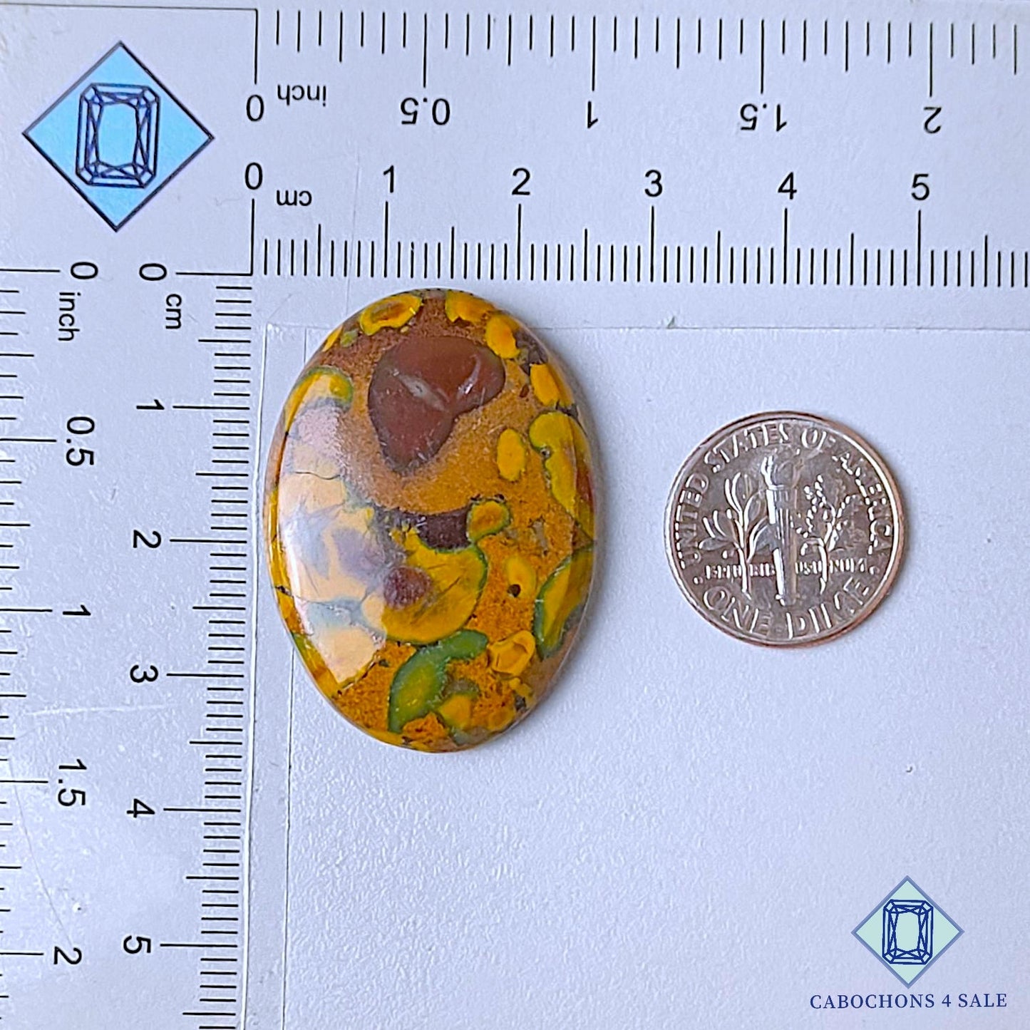 Natural Fruit Jasper Gemstone Oval Cabochons 34*25*6mm from India available for sale