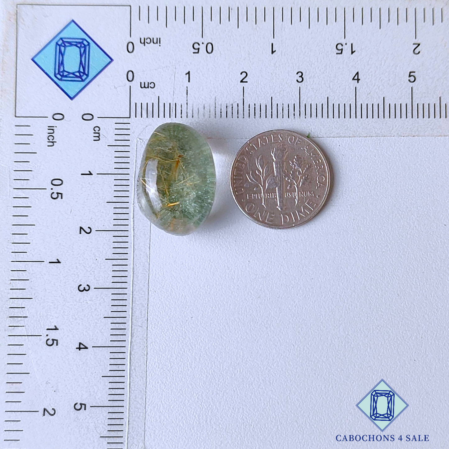 Cuarzo rutilado de jardín con drusa ovalada