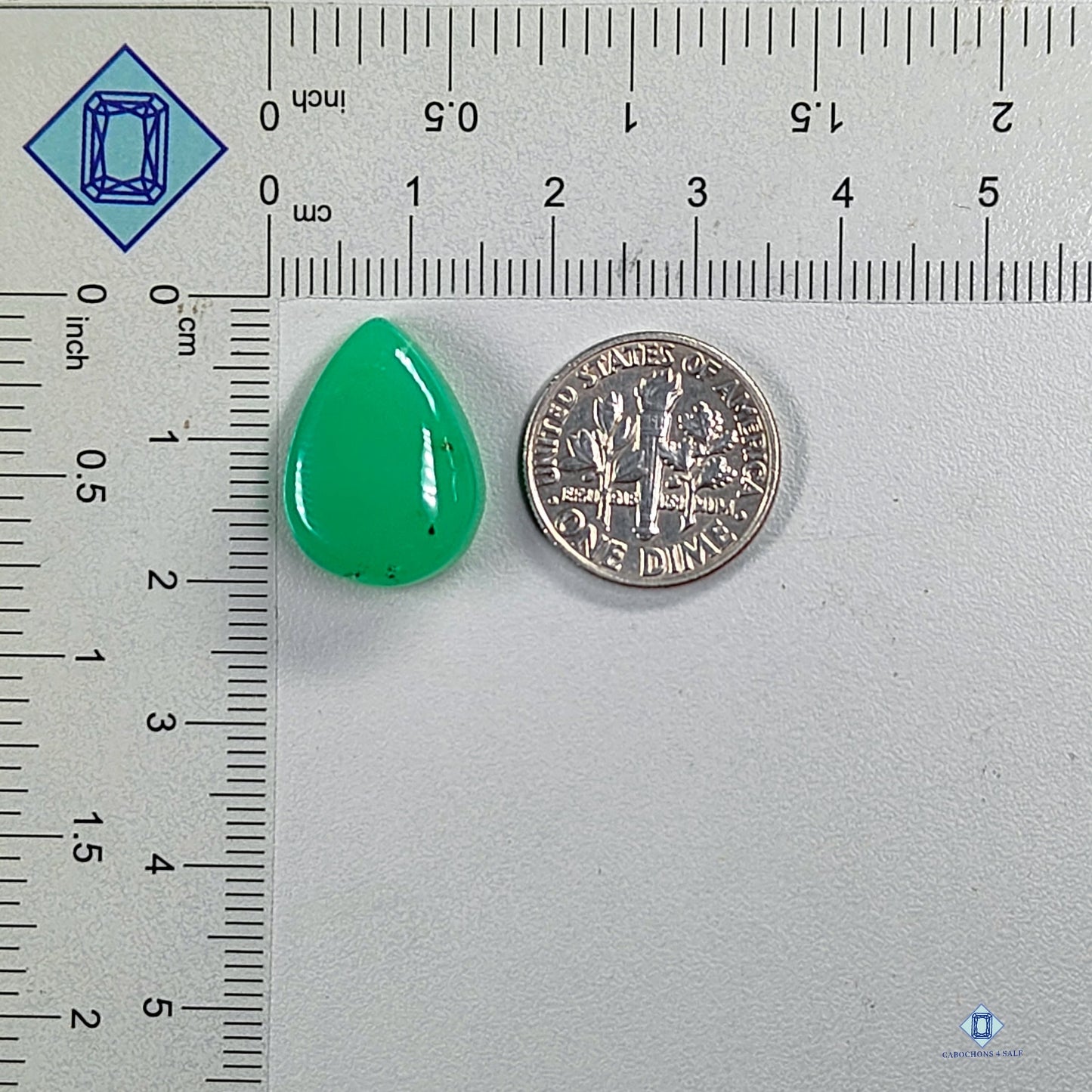 Gemmy Chrysoprase Pear Cabochons