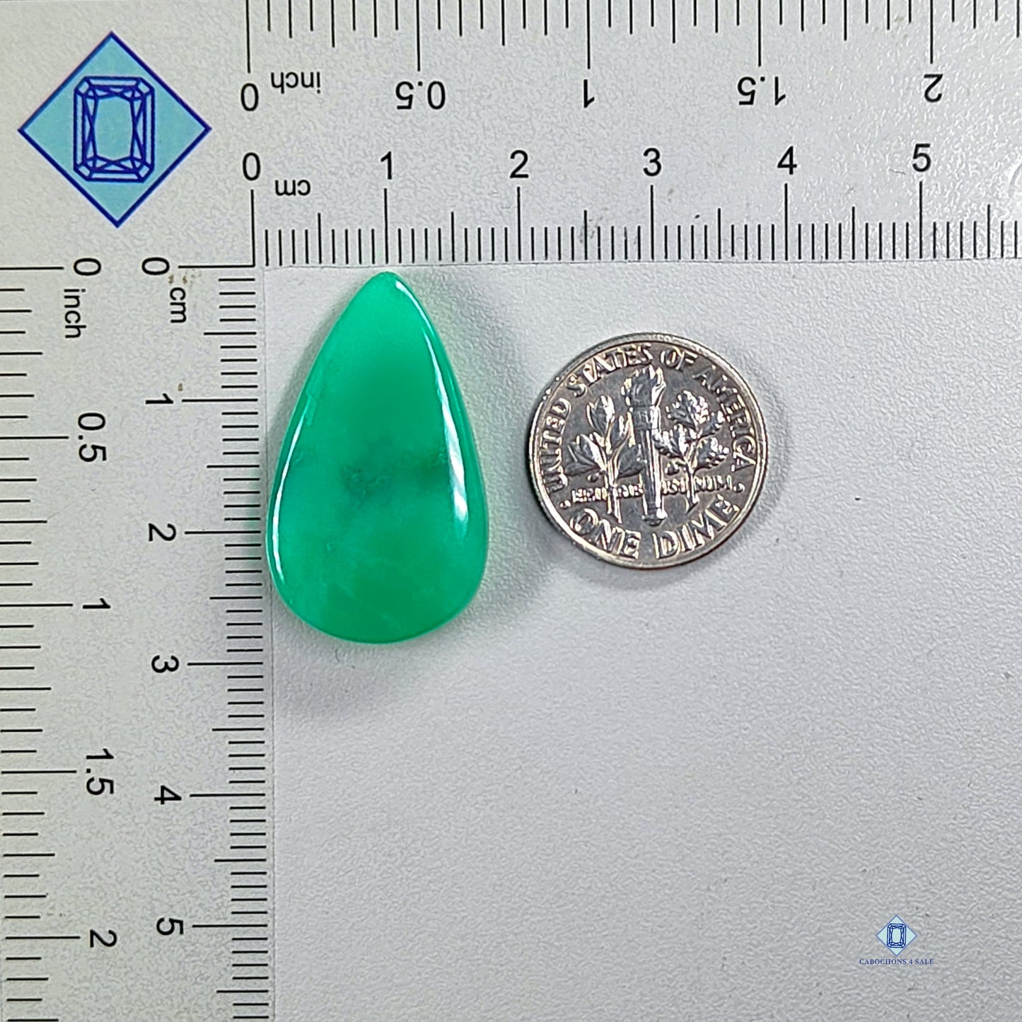 Gemmy Chrysoprase Pear Cabochons