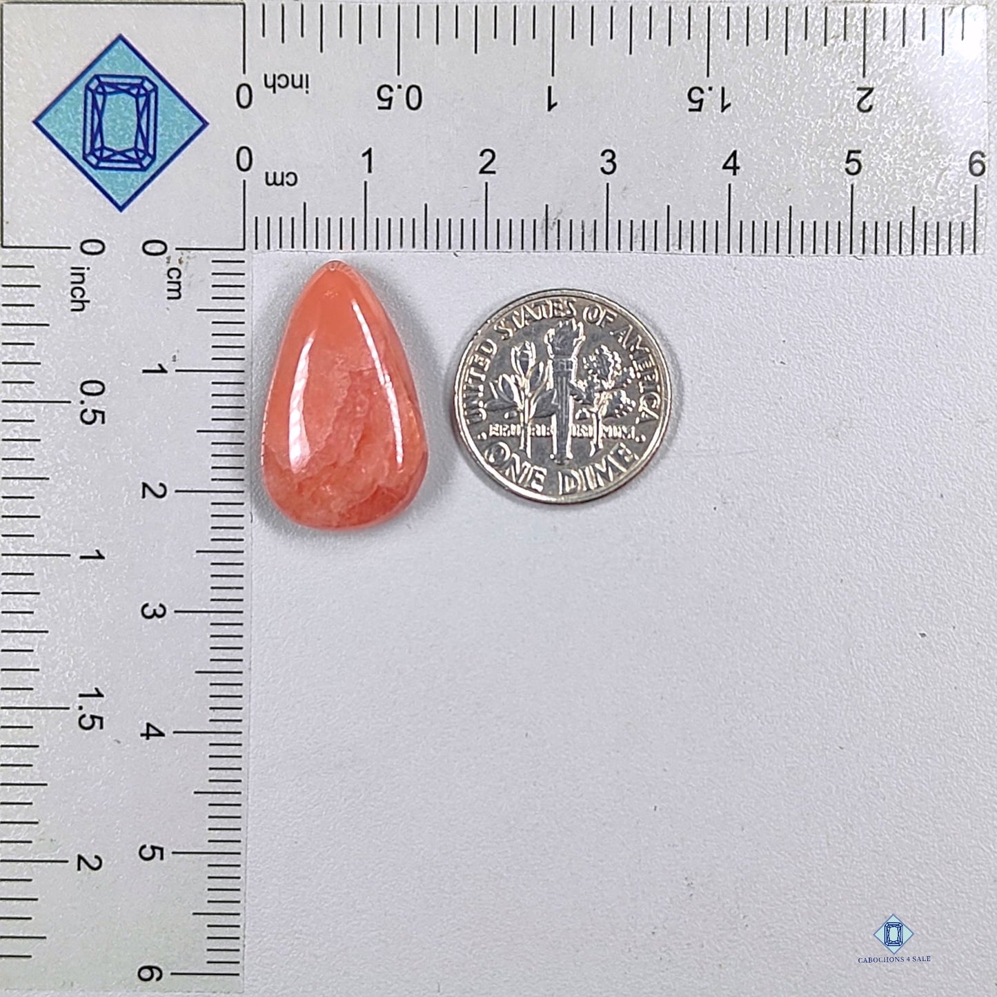 Gemmy Rhodochrosite Pear Cabochons