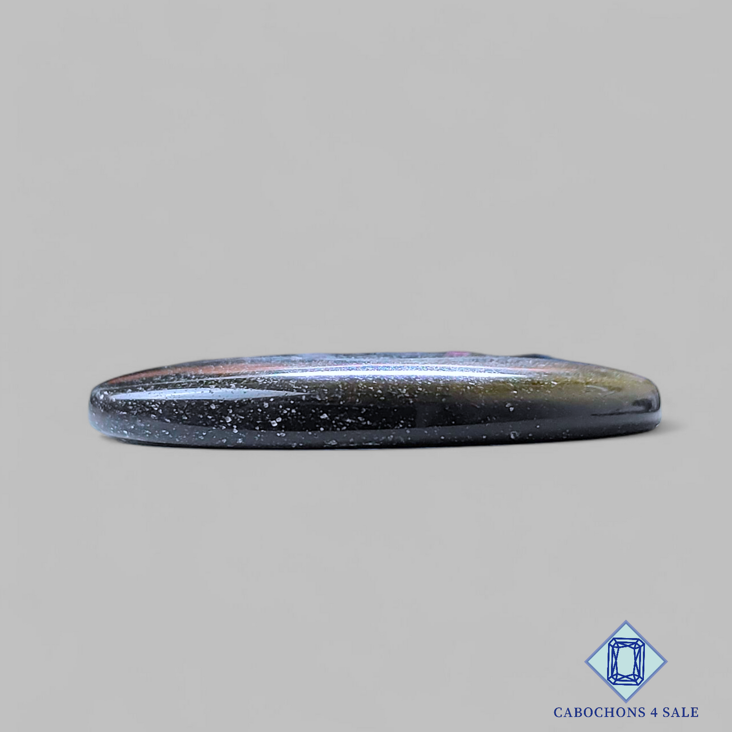 Cabujones ovalados de obsidiana dorada