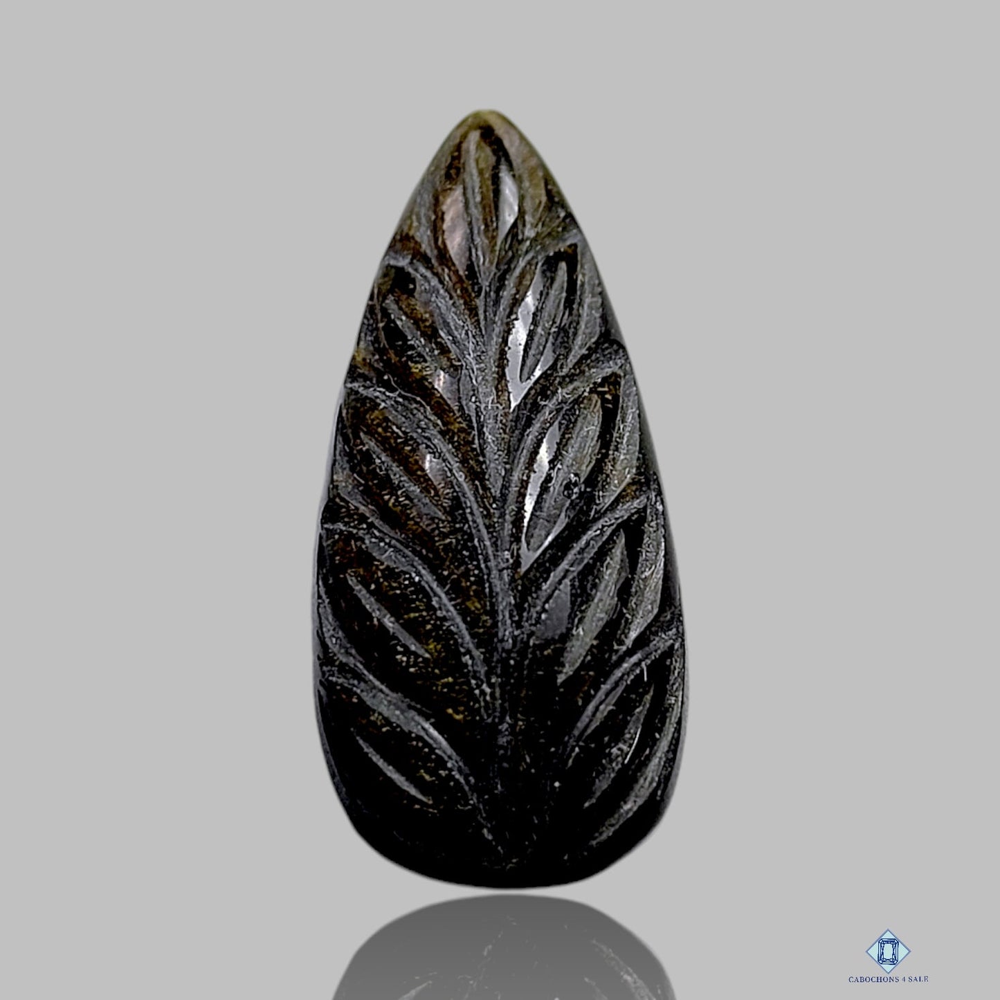 Golden Obsidian Pear Carvings