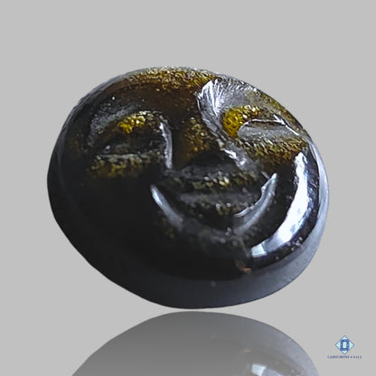 Golden Obsidian Round Carvings