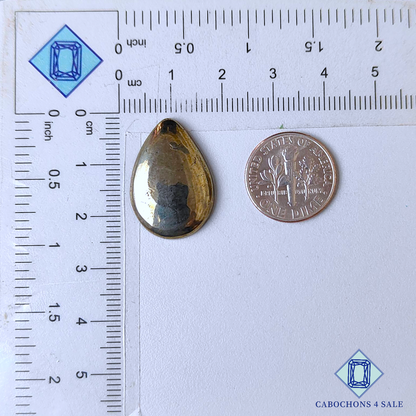 Golden Pyrite Pear Cabochons