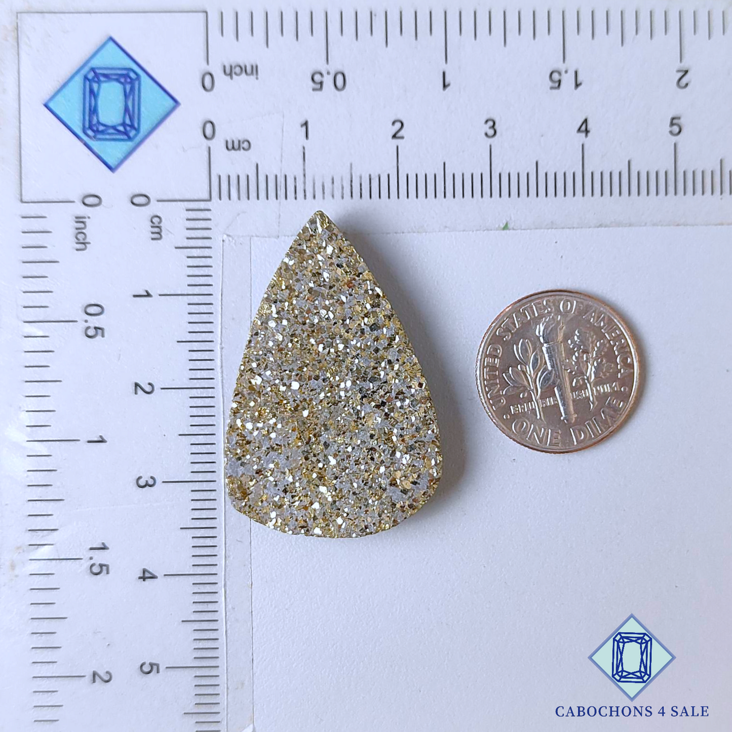 Golden Pyrite Pear Druzy
