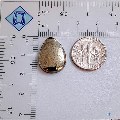 Golden Pyrite Pear Cabochons