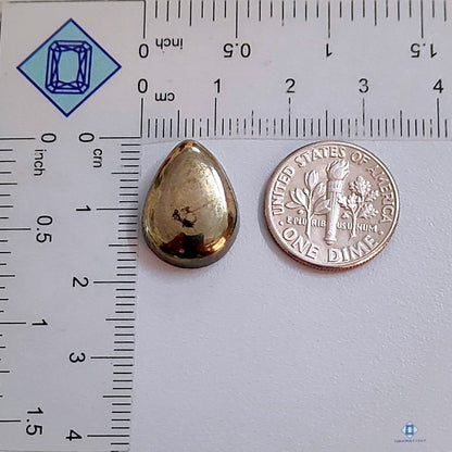 Golden Pyrite Pear Cabochons