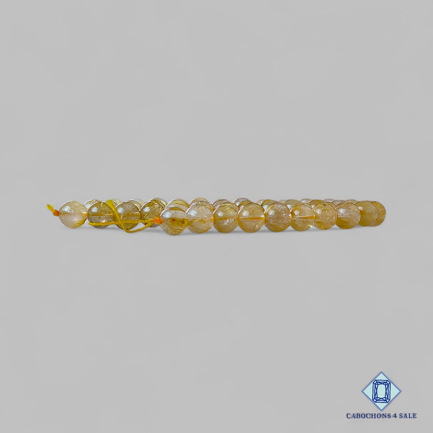 Natural Golden Rutile Gemstone  Round Beads 16 inch*8.5mm from Brazil available for sale