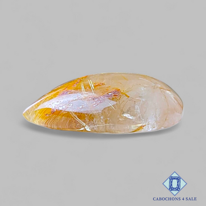 Golden Rutile Quartz Pear Cabochons 18*12*6mm