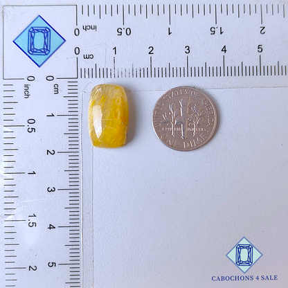 Golden Rutile Quartz Rectangle Cabochons 17*11*6mm