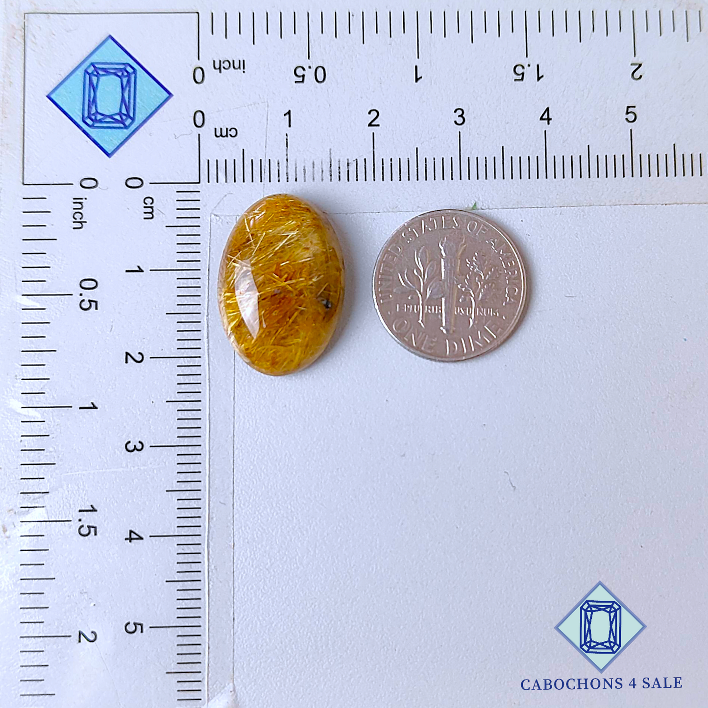 Golden Rutile Quartz Oval Cabochons 20*14*7mm