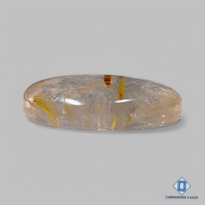 Natural Golden Rutile Quartz Gemstone Oval Cabochons 22*17*6mm from Brazil available for sale