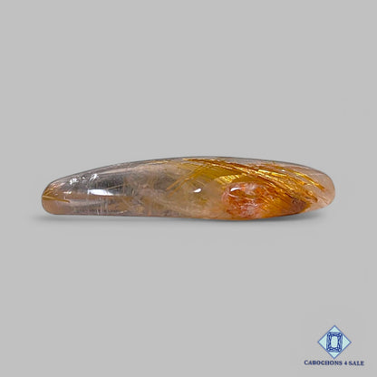 Natural Golden Rutile Quartz Gemstone Oval Cabochons 29*13*5mm from Brazil available for sale