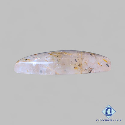 Cabujones de cuarzo rutilado dorado natural en forma de pera, 30 x 21 x 6 mm, de Brasil, disponibles para la venta.