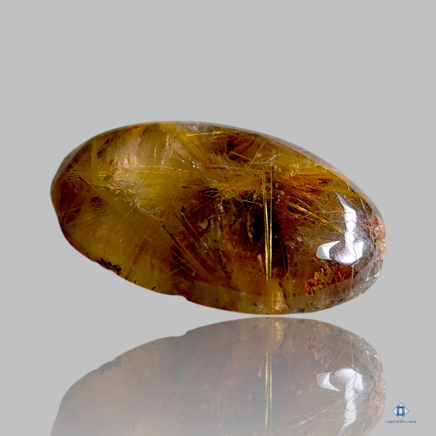 Golden Rutile Quartz Oval Cabochons