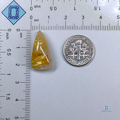 Golden Rutile Quartz Pear Cabochons