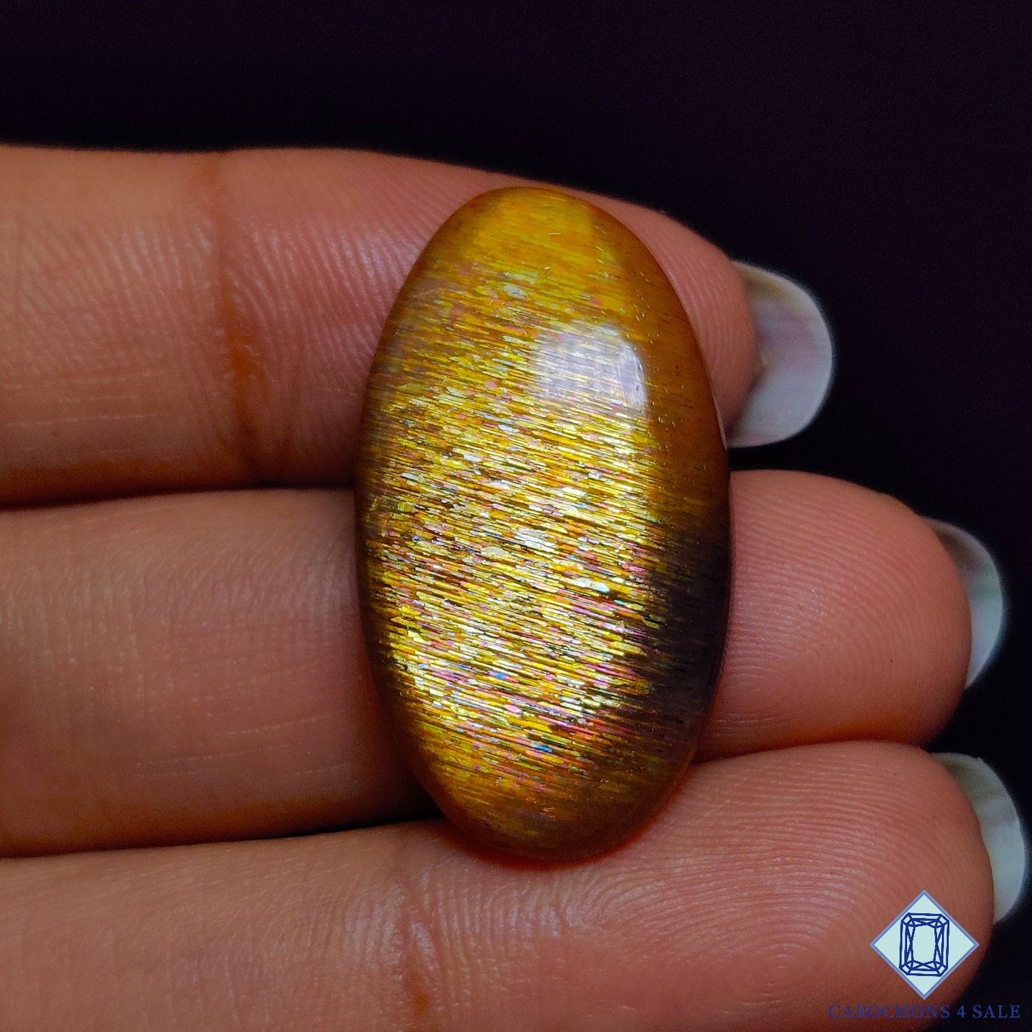 Golden Shine Rainbow Lattice Sunstone
