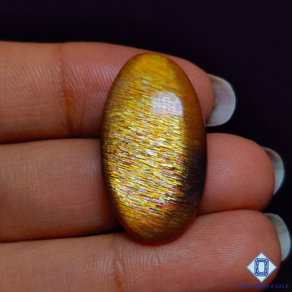 Golden Shine Rainbow Lattice Sunstone