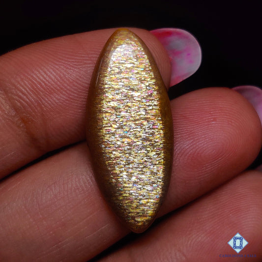 Golden Shine Rainbow Lattice Sunstone