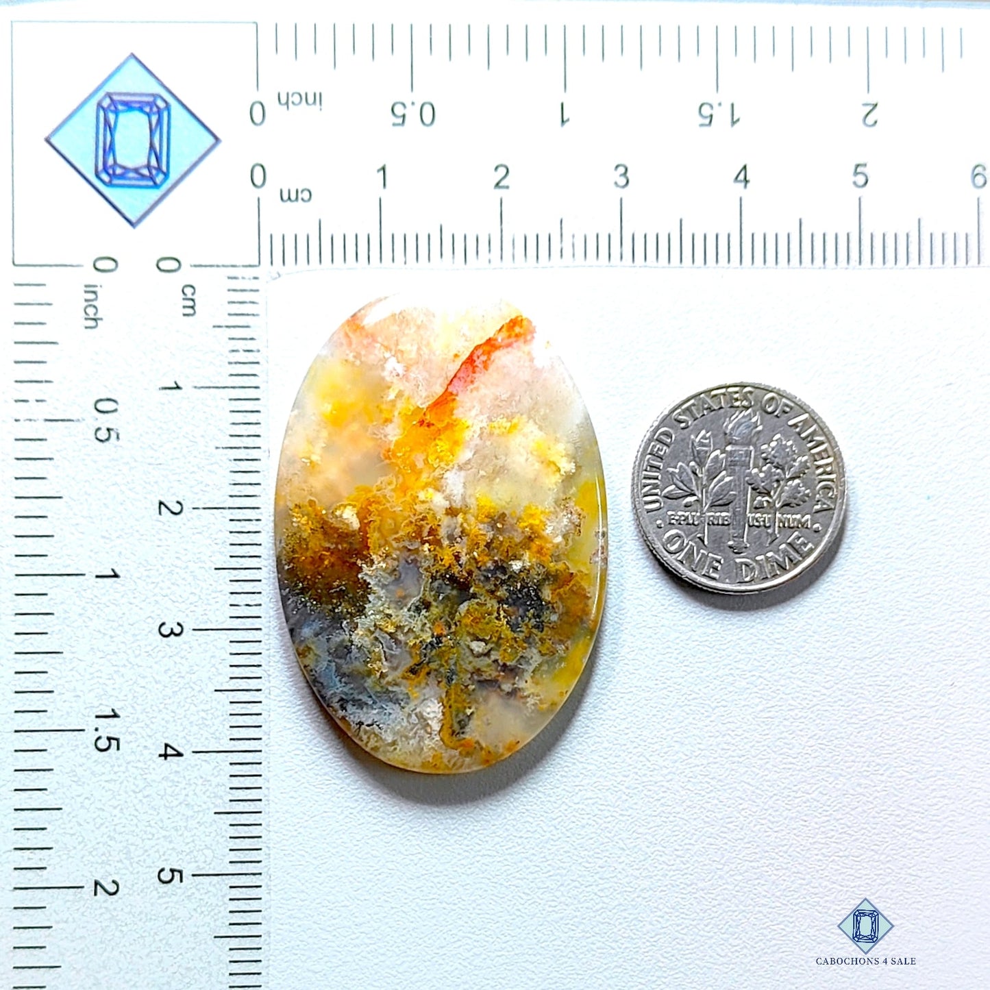 Graveyard Plume Agate Oval Cabochons