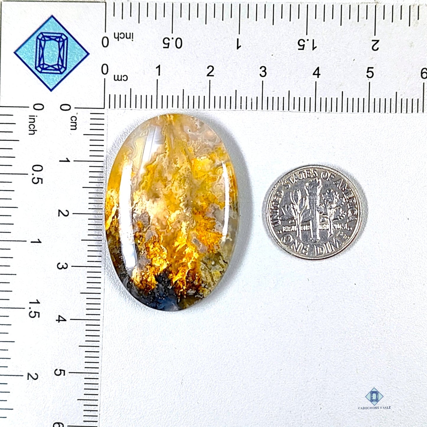 Graveyard Plume Agate Oval Cabochons