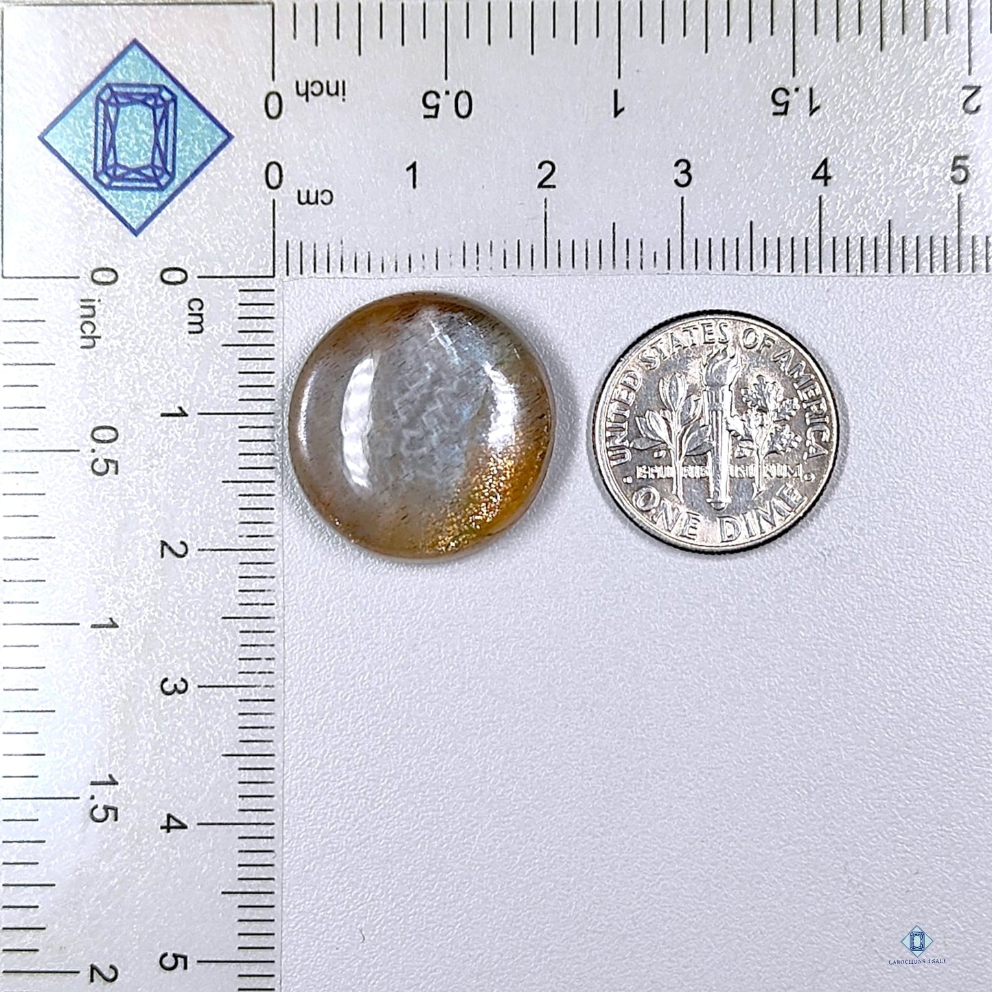 Gray Moonstone Round Cabochons