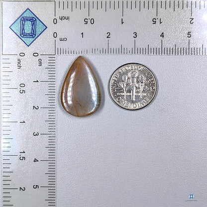 Gray Moonstone Pear Cabochons