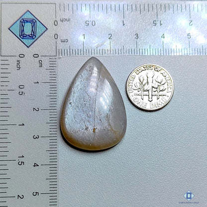 Gray Moonstone Pear Cabochons