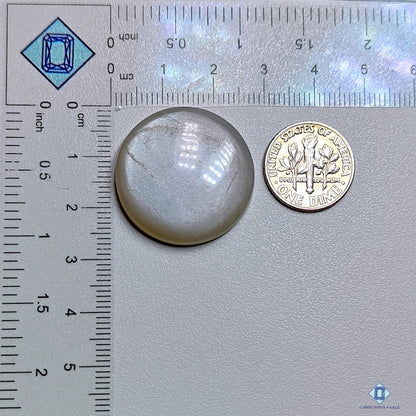 Gray Moonstone Round Cabochons