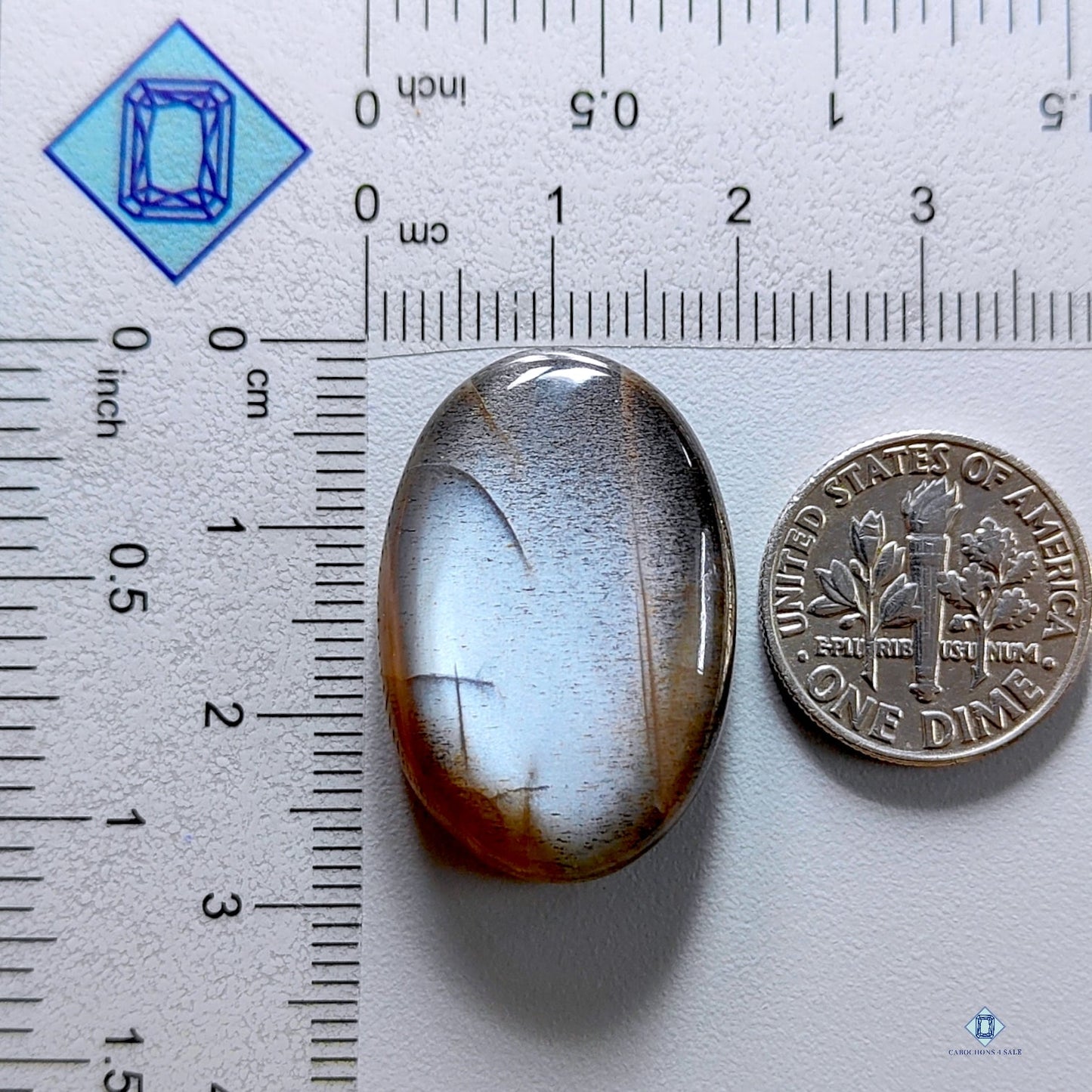 Gray Moonstone Oval Cabochons