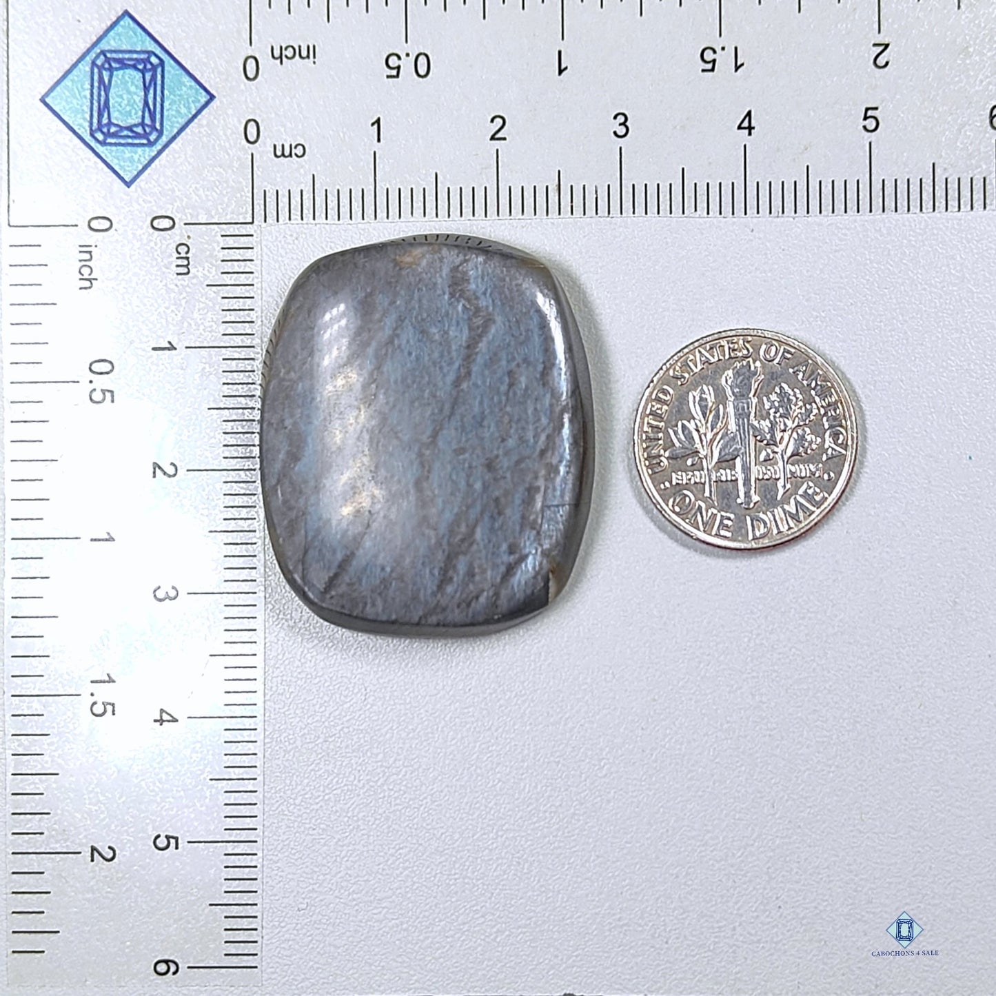 Gray Moonstone Cushion Cabochons