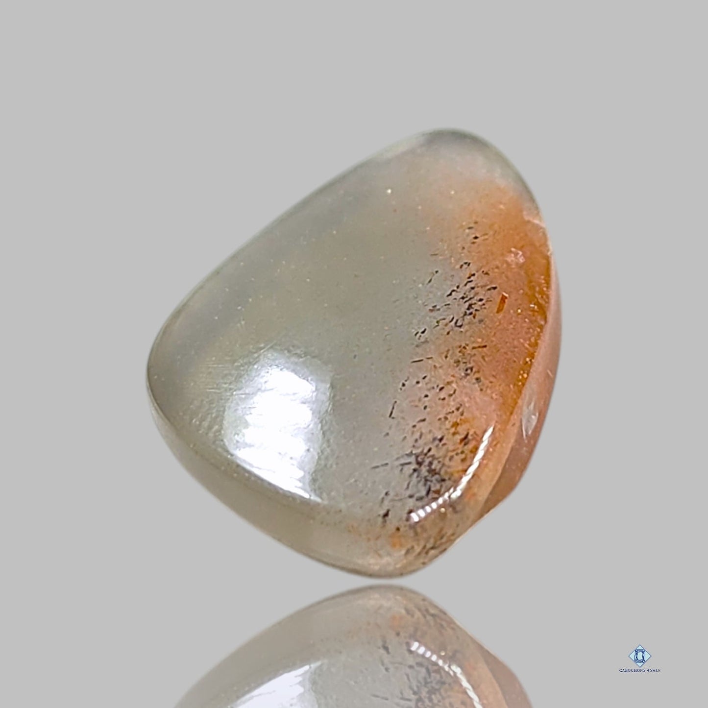 Gray Moonstone With Sunstone Fancy Cabochons