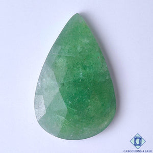 Green Aventurine Pear Rose Cut 42*27*6mm