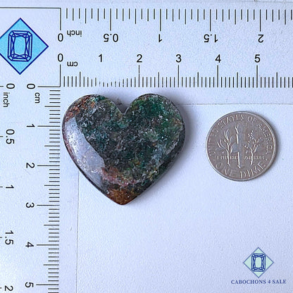 Natural Green Aventurine Gemstone  Heart Carvings 28*31*6mm from India available for sale