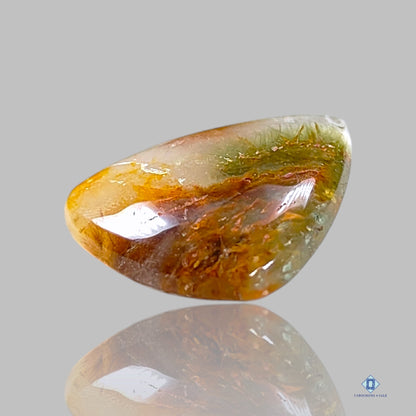 Green Cacoxenite Rutile Pear Cabochons