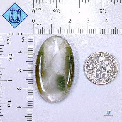 Green Cacoxenite Rutile Oval Cabochons