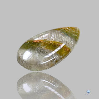 Green Cacoxenite Rutile Pear Cabochons