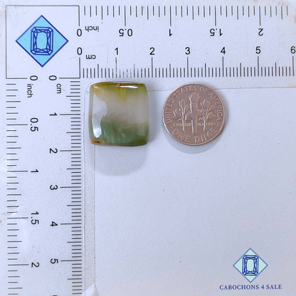 Green Cacoxenite Rutile Quartz Fancy Cabochons