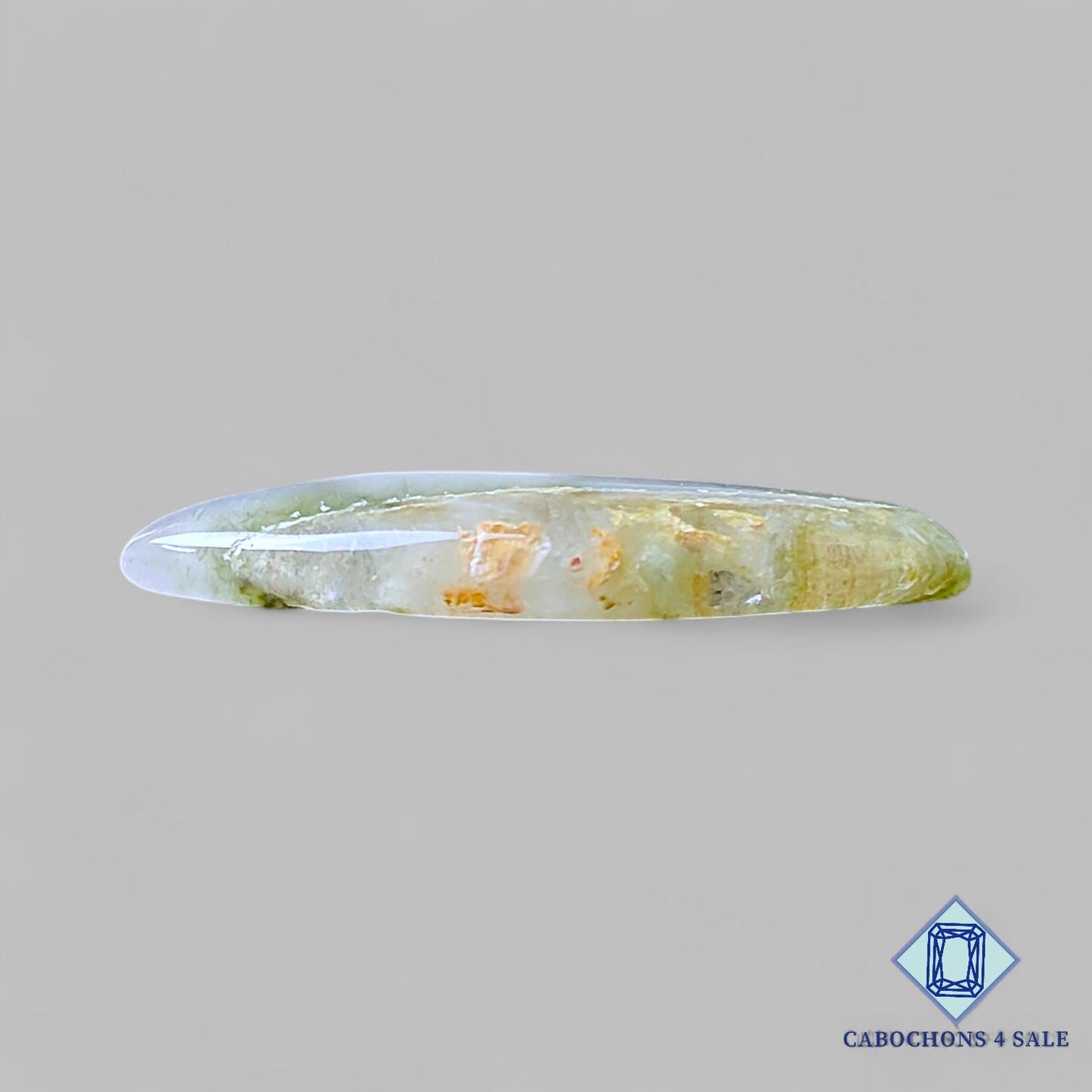 Natural Green Cacoxenite Rutile Quartz Gemstone Marquise Cabochons 32*14*4mm from Brazil available for sale