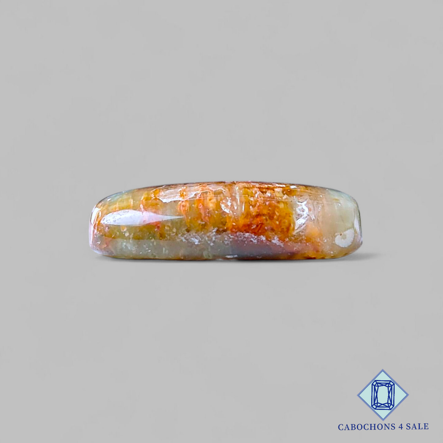 Green Cacoxenite Rutile Quartz Rectangle Cabochons